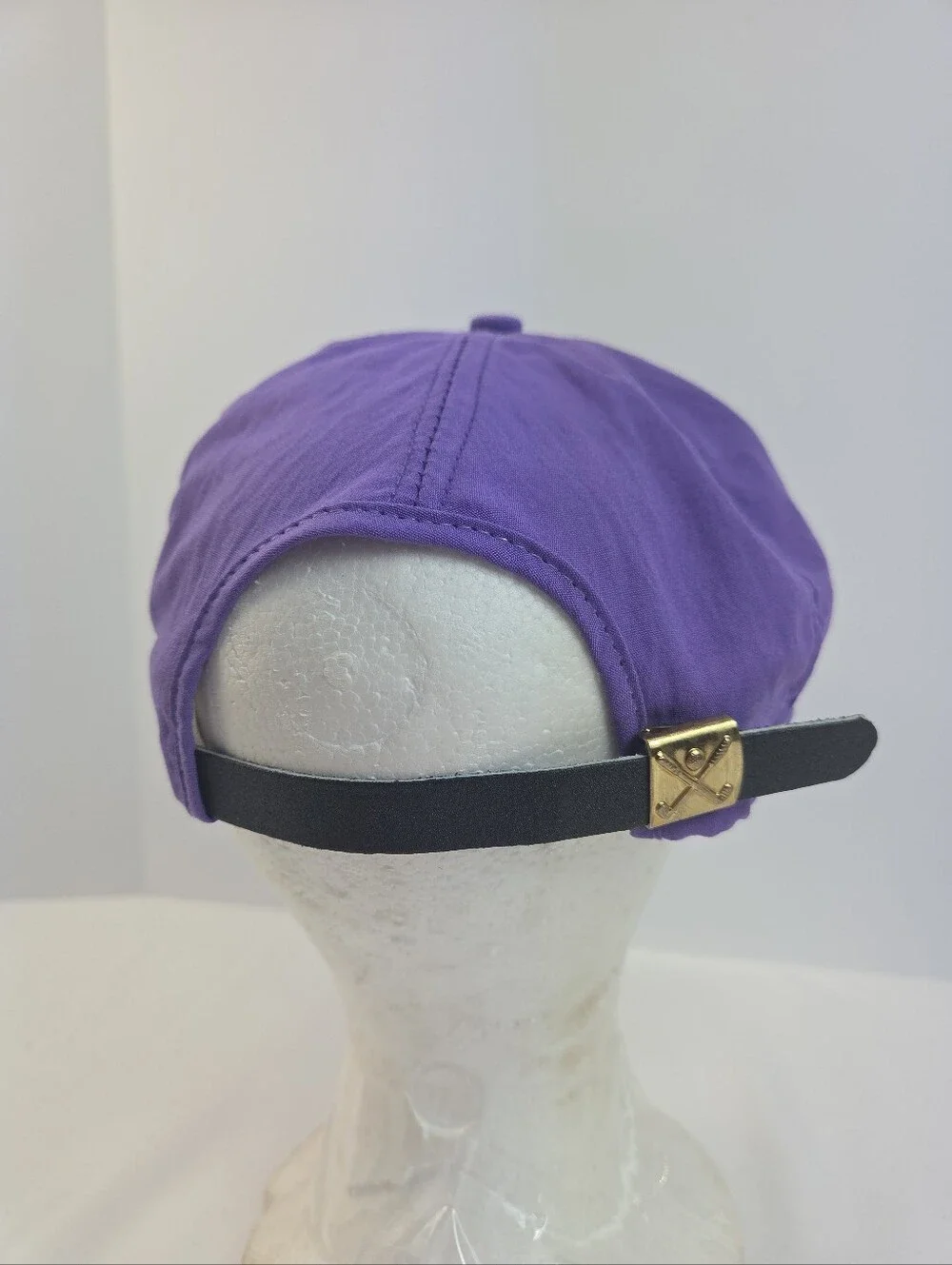 Rare VTG 90's CSC Transportation Purple Leather Adjustable Strap Hat